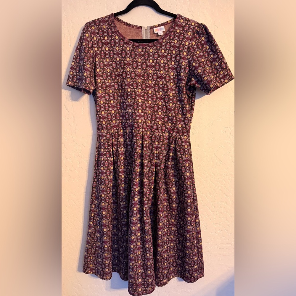 LuLaRoe Multicolor Patterned Dress